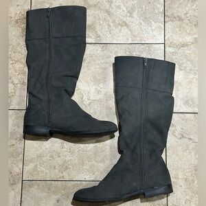 Style & Co. Kelimae Grey Microsuede Mid-Calf Boots – Size 8